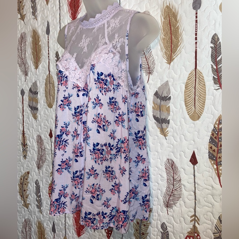 NOBO lace mock neck blouse junior XL 15-17 - Picture 9 of 12